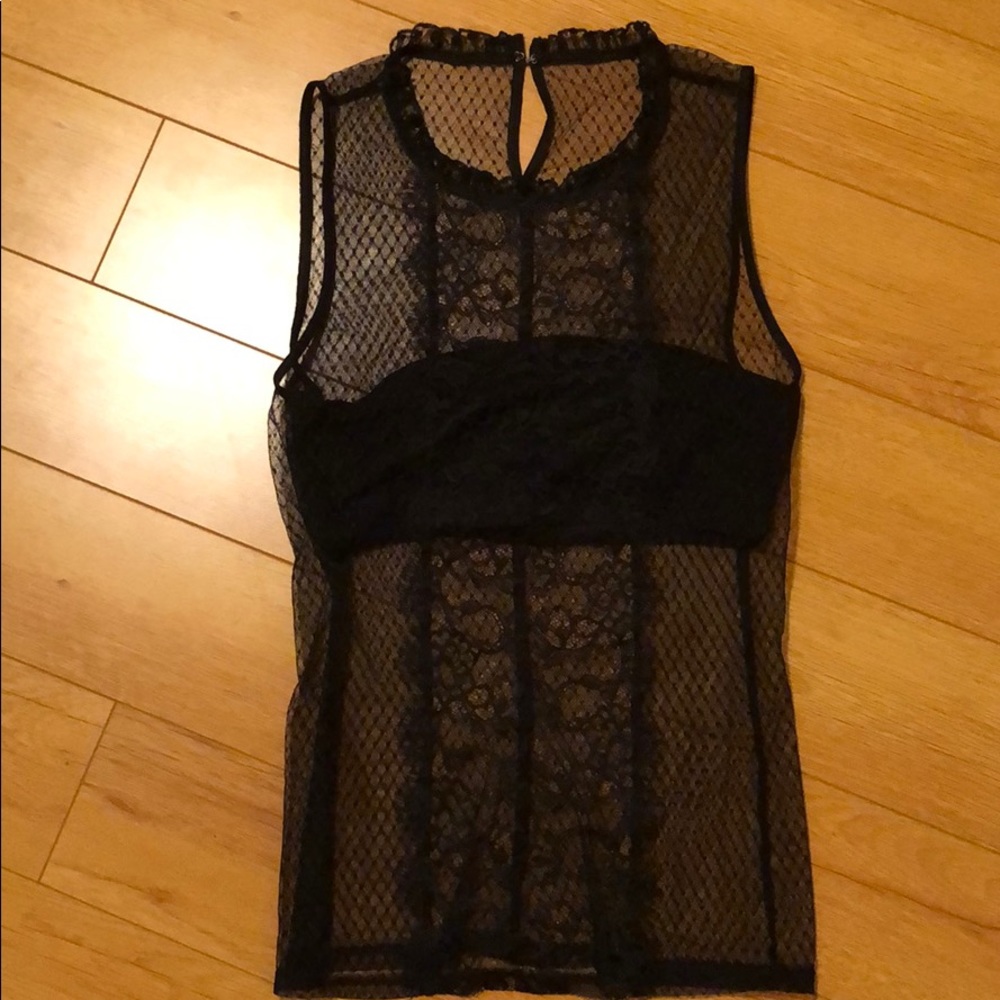 Black, lace Express Top